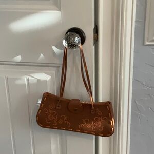 Elegant Brown Floral Women's Bag